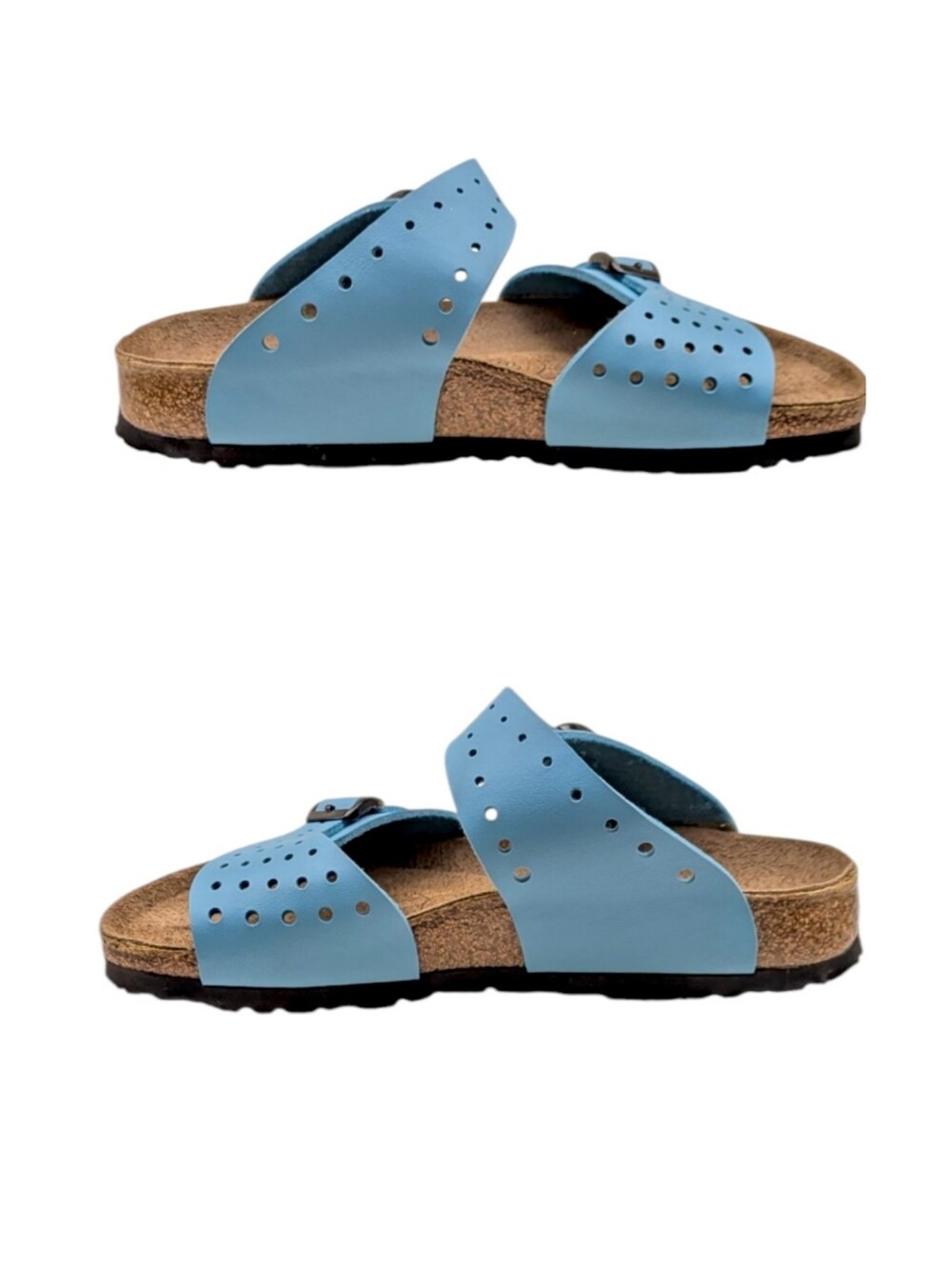 Birki’s Birkenstock Freeport Aqua Blue Perforated Cork Sandals EU 38 US 7 S4135 - Picture 6 of 11